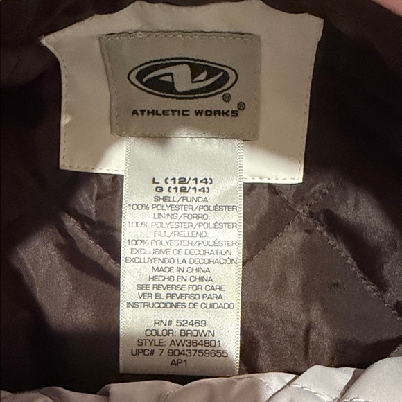 Athletic Works Pink and Brown Snow Jacket - Picture 2 of 4